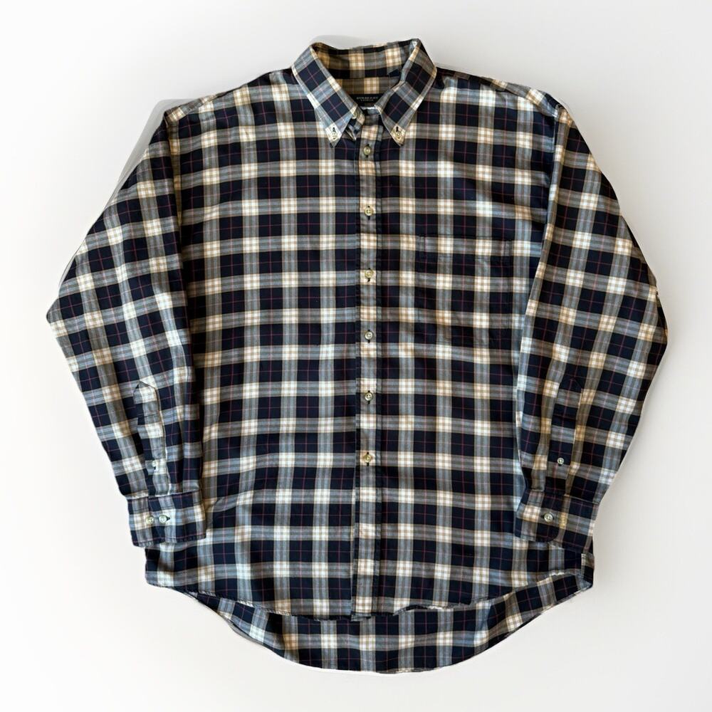 Burberry Shirt XL Multicolor Check Oxford London Designer Casual Sportswear